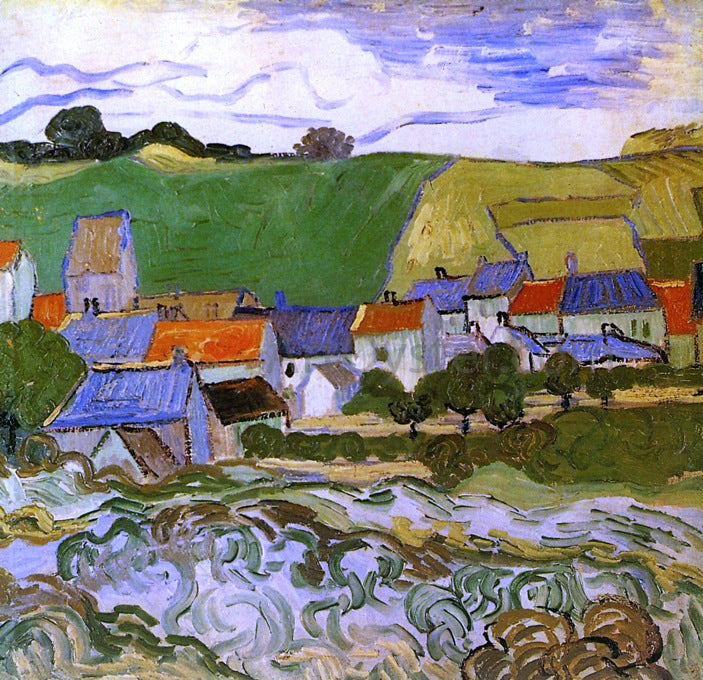 Vincent Van Gogh View of Auvers - Canvas Print