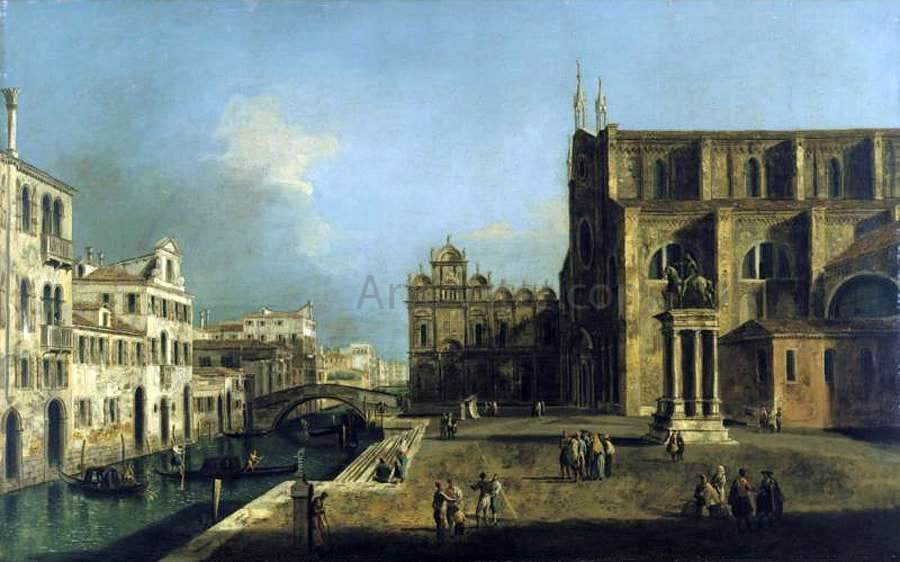 Michele Marieschi View of Campo SS. Giovanni e Paolo, Venice - Canvas Print