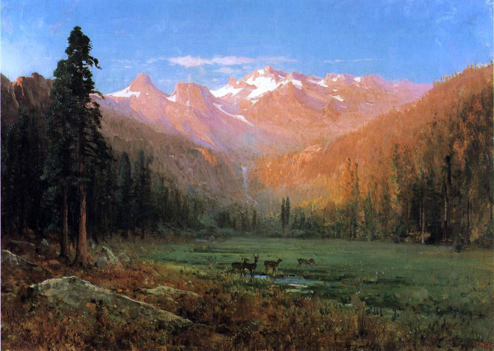 Thomas Hill View of Cascade Lake, near Tahoe - Canvas Print