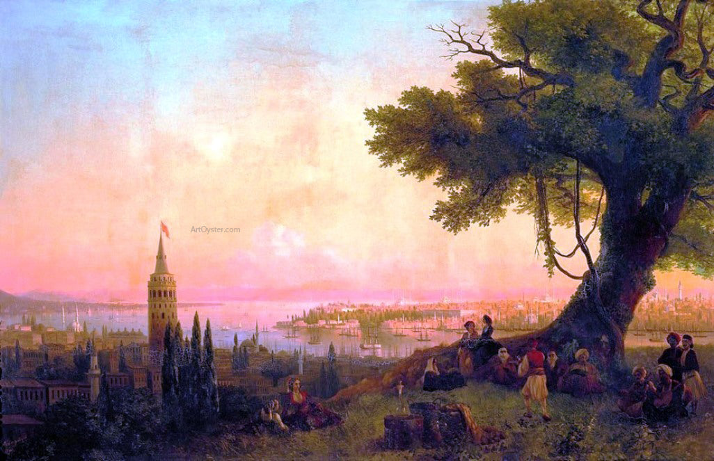 Ivan Constantinovich Aivazovsky View of Constantinople by evening light - Canvas Print