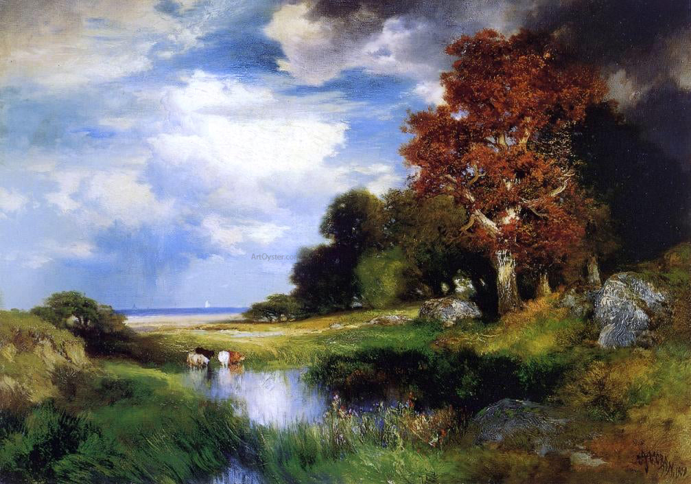 Thomas Moran View of East Hampton - Canvas Print