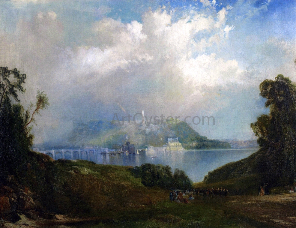 Thomas Moran View of Fairmont Waterworks, Philadelphia - Canvas Print