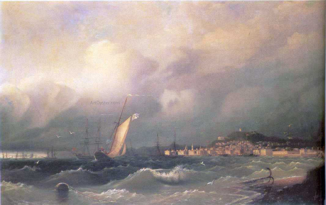 Ivan Constantinovich Aivazovsky View of Feodosiya - Canvas Print