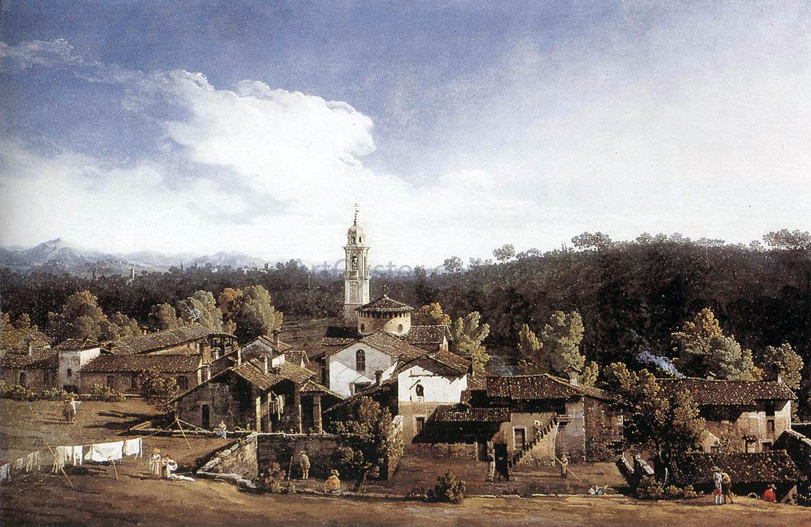 Bernardo Bellotto View of Gazzada near Varese - Canvas Print
