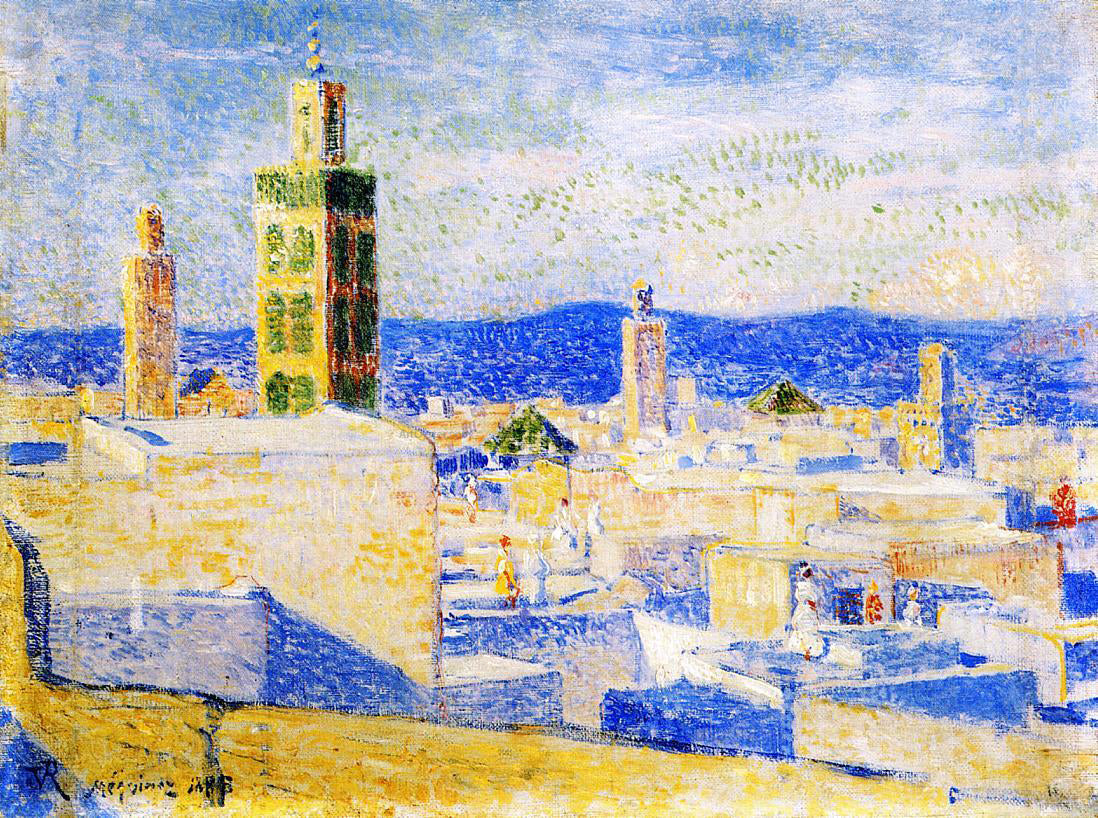 Theo Van Rysselberghe View of Meknes, Morocco - Canvas Print