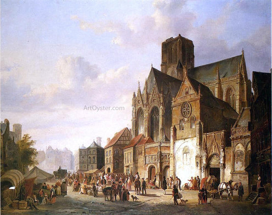 Cornelis Springer View of Montelspran - Canvas Print