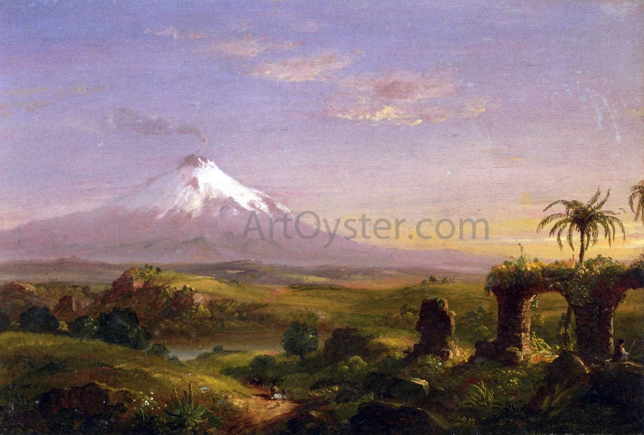 Thomas Cole View of Mount Etna - Canvas Print