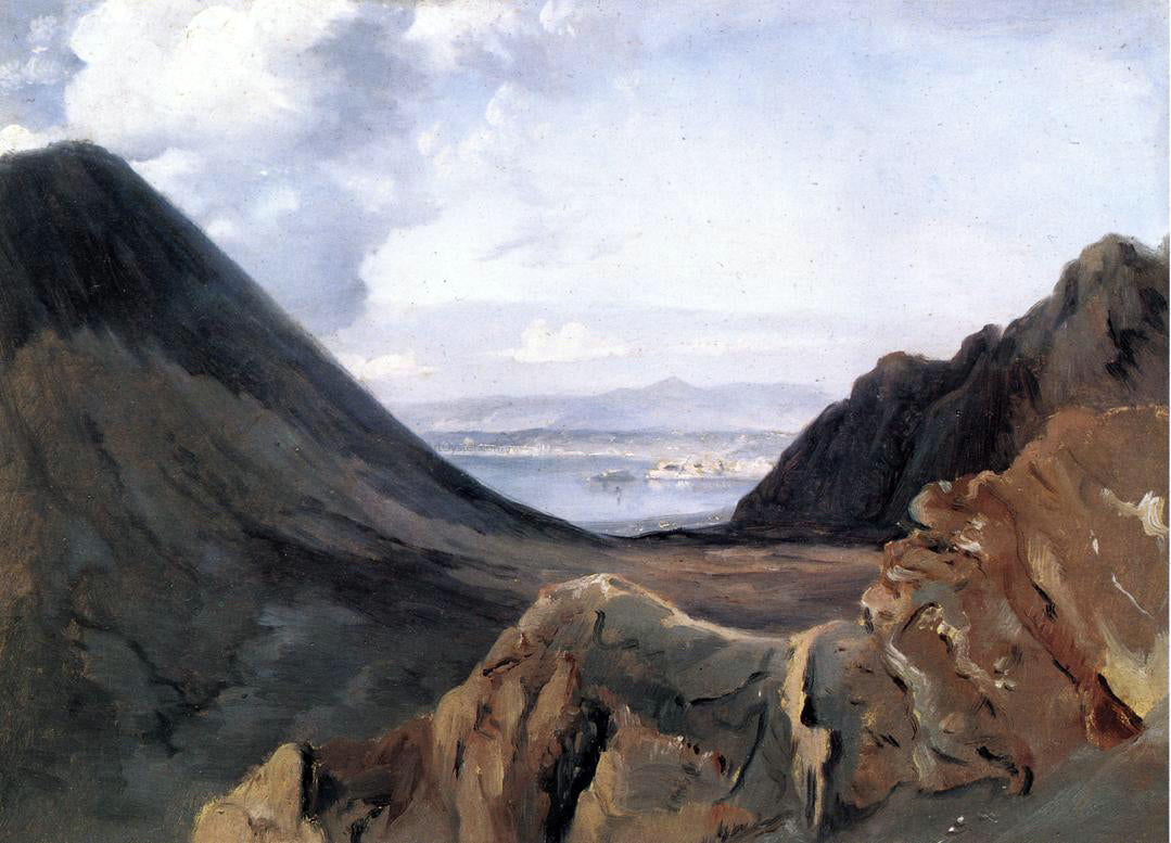 Achille-Etna Michallon View of Naples from Vesuvius - Canvas Print