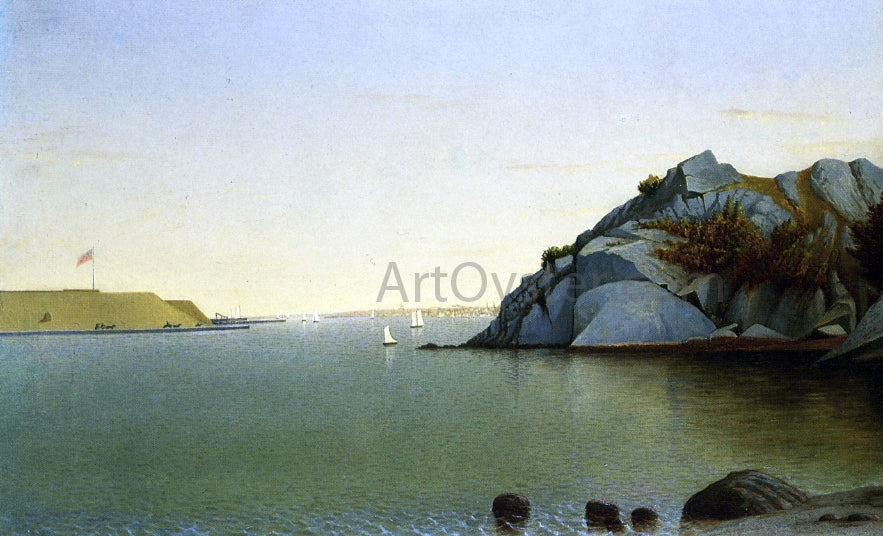 James Augustus Suydam View of Newport Harbor - Canvas Print