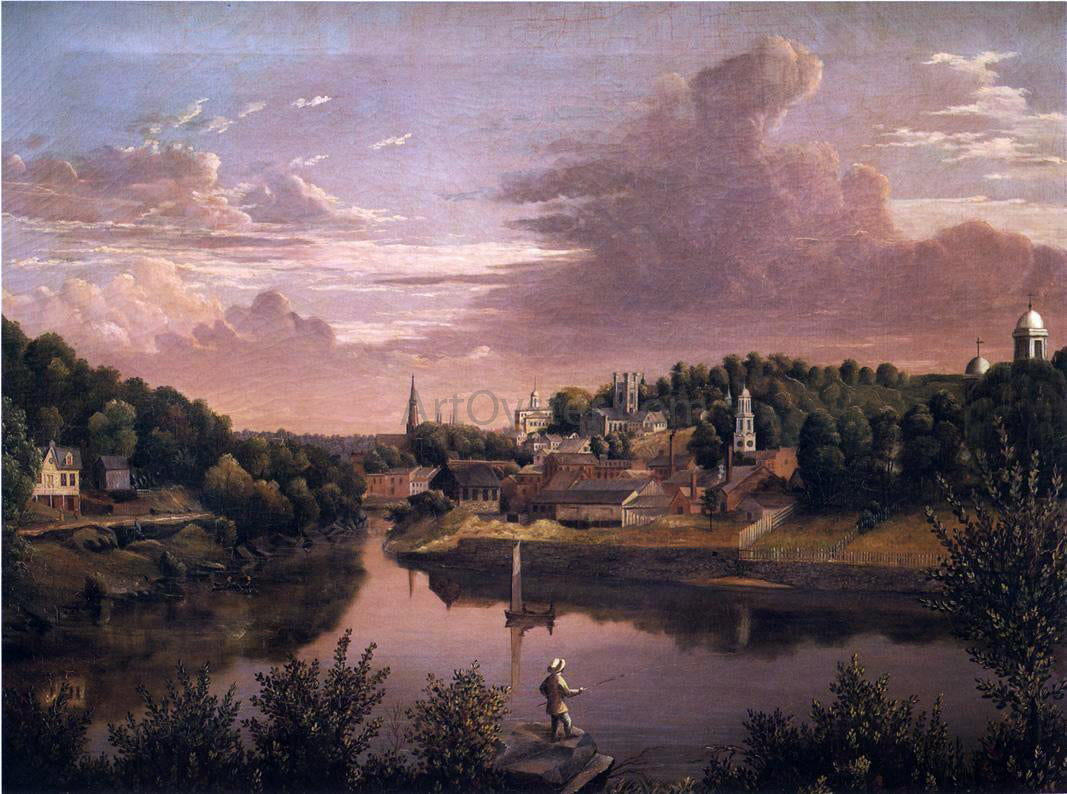 John Denison Crocker View of Norwich Harbor in 1849 - Canvas Print