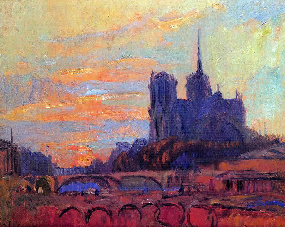Albert Lebourg View of Notre Dame and the Seine - Canvas Print