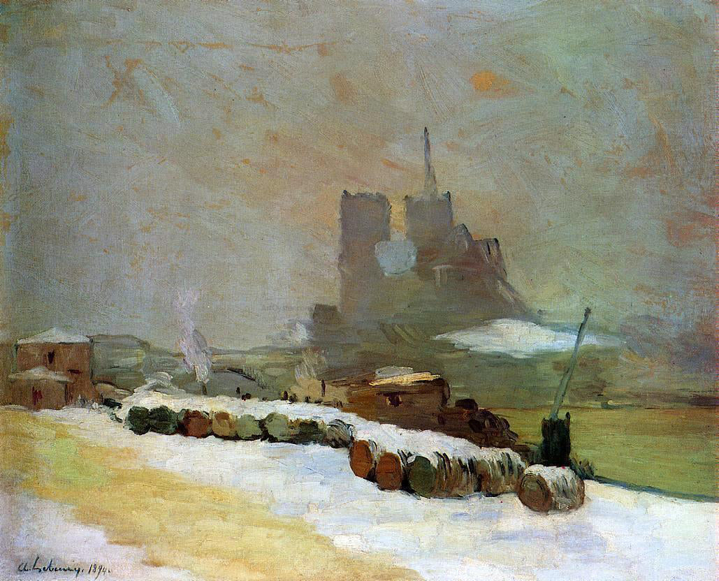 Albert Lebourg View of Notre Dame, Winter - Canvas Print