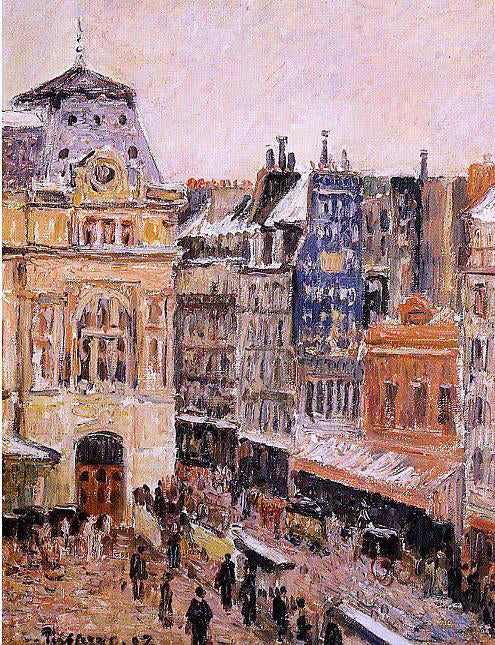 Camille Pissarro View of Paris, Rue d'Amsterdam - Canvas Print