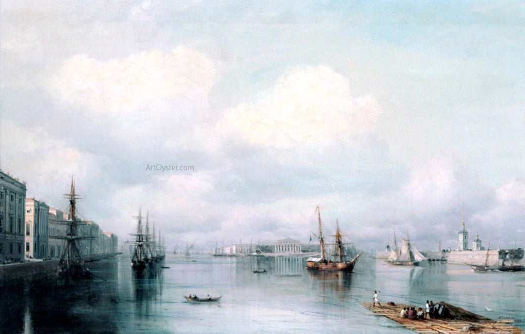 Ivan Constantinovich Aivazovsky View of Peterburg - Canvas Print