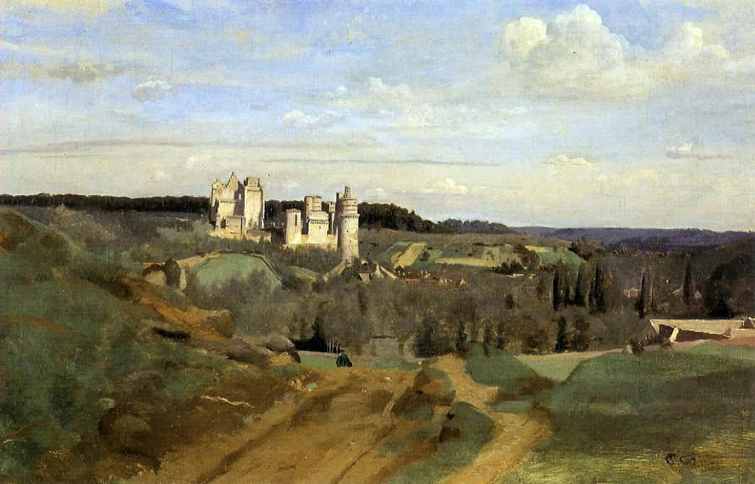 Jean-Baptiste-Camille Corot View of Pierrefonds - Canvas Print