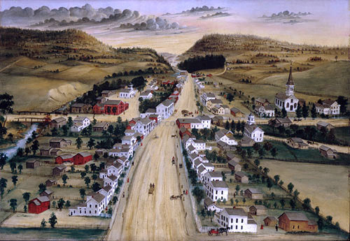 Joseph H Hidley View of Poestenkill, New York - Canvas Print