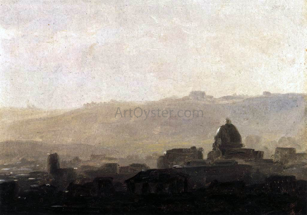 Pierre-Henri De Valenciennes View of Rome in the Morning - Canvas Print