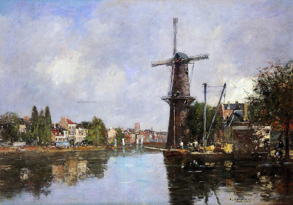 Eugene-Louis Boudin View of Rotterdam - Canvas Print