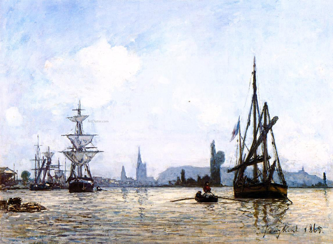 Johan Barthold Jongkind View of Rouen - Canvas Print