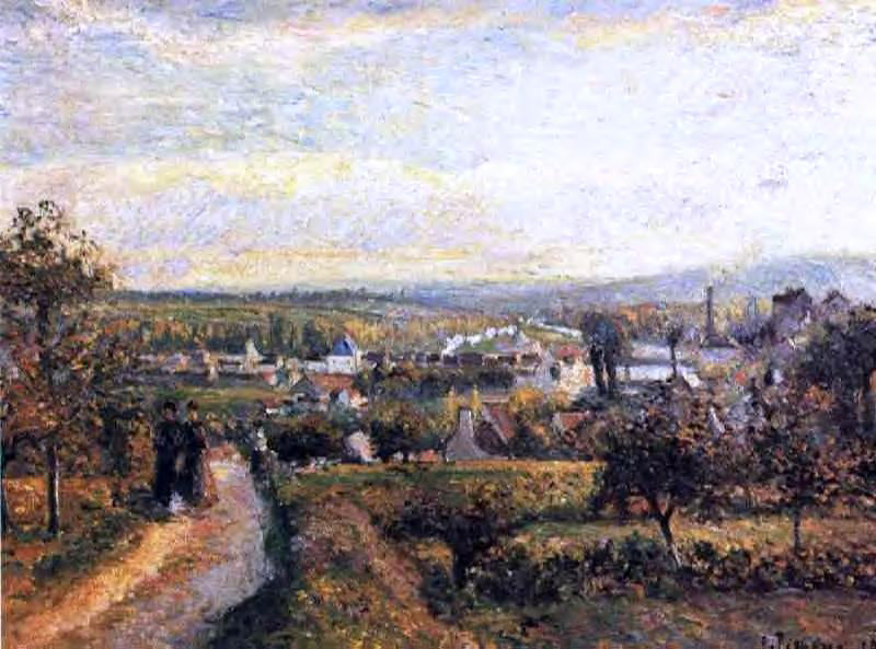 Camille Pissarro View of Saint-Ouen-l'Aumone - Canvas Print