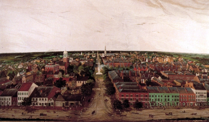 Joseph Firmin Cerveau View of Savannah - Canvas Print