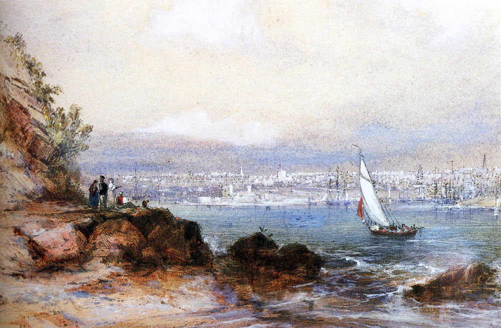 Conrad Martens View Of Sydney Harbour - Canvas Print