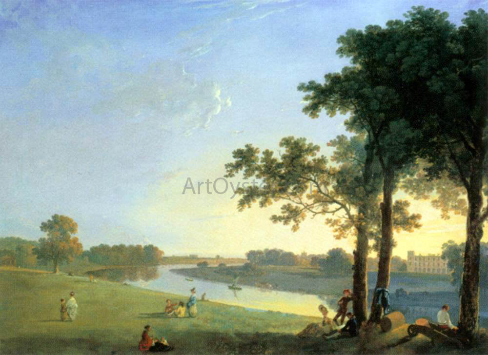 Richard Wilson View of Syon House Across the Thames near Kew Gardens - Canvas Print