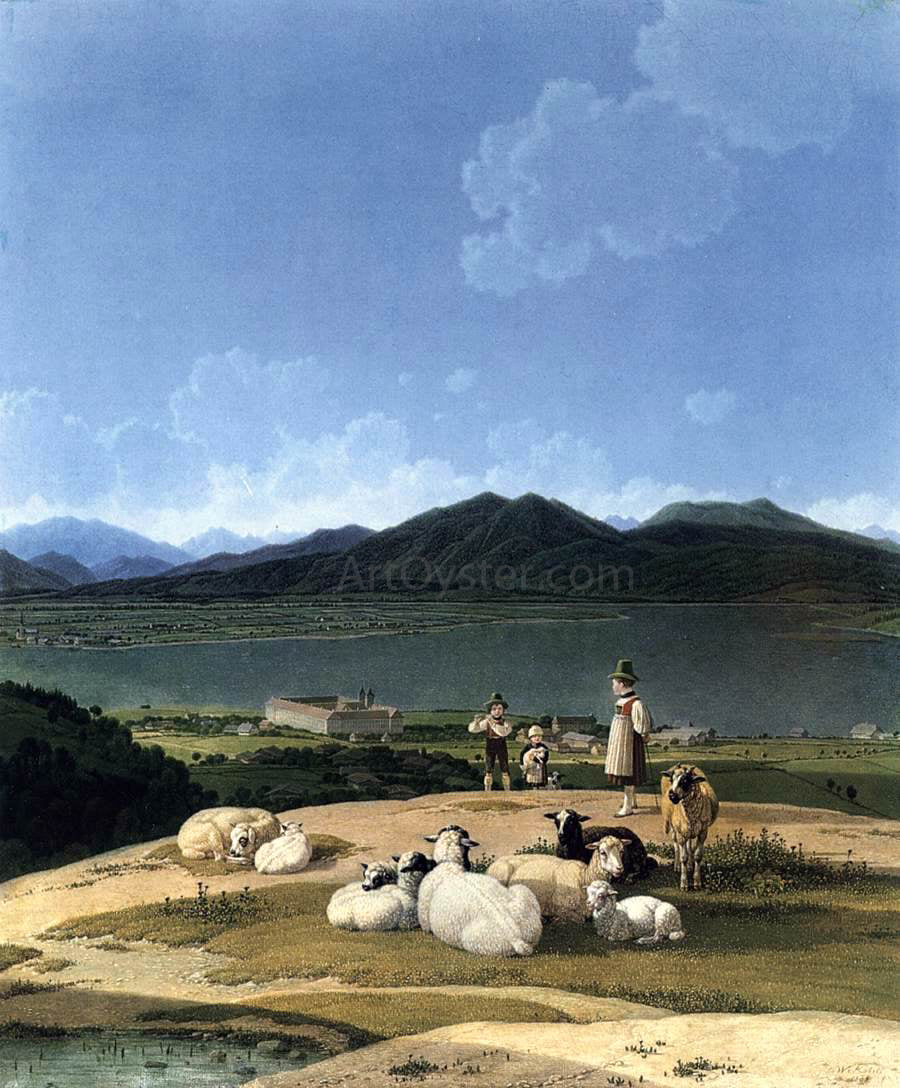 Wilhelm Von Kobell View of Tegernsee - Canvas Print