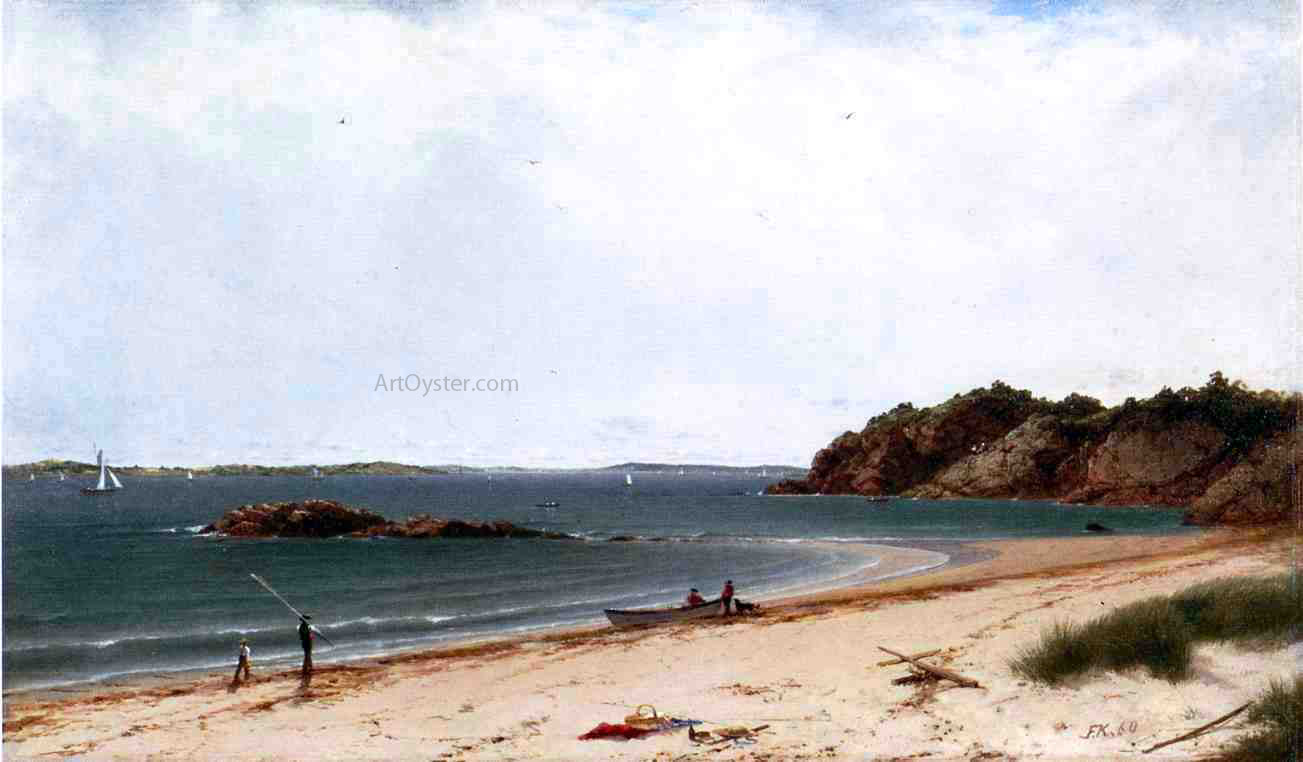 John Frederick Kensett View of the Beach at Beverly, Massachusetts - Canvas Print