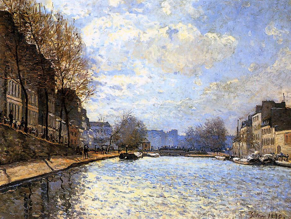 Alfred Sisley View of the Canal St. Martin - Canvas Print