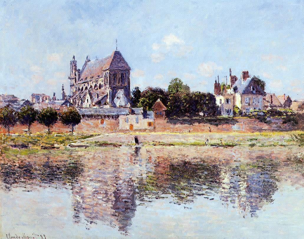 Claude Oscar Monet View of the Church at Vernon - Canvas Print