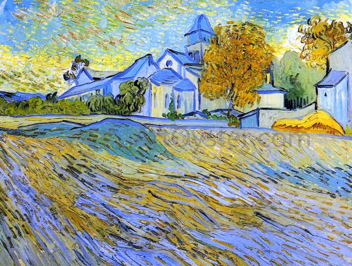 Vincent Van Gogh View of the Church of Saint-Paul-de-Mausole - Canvas Print