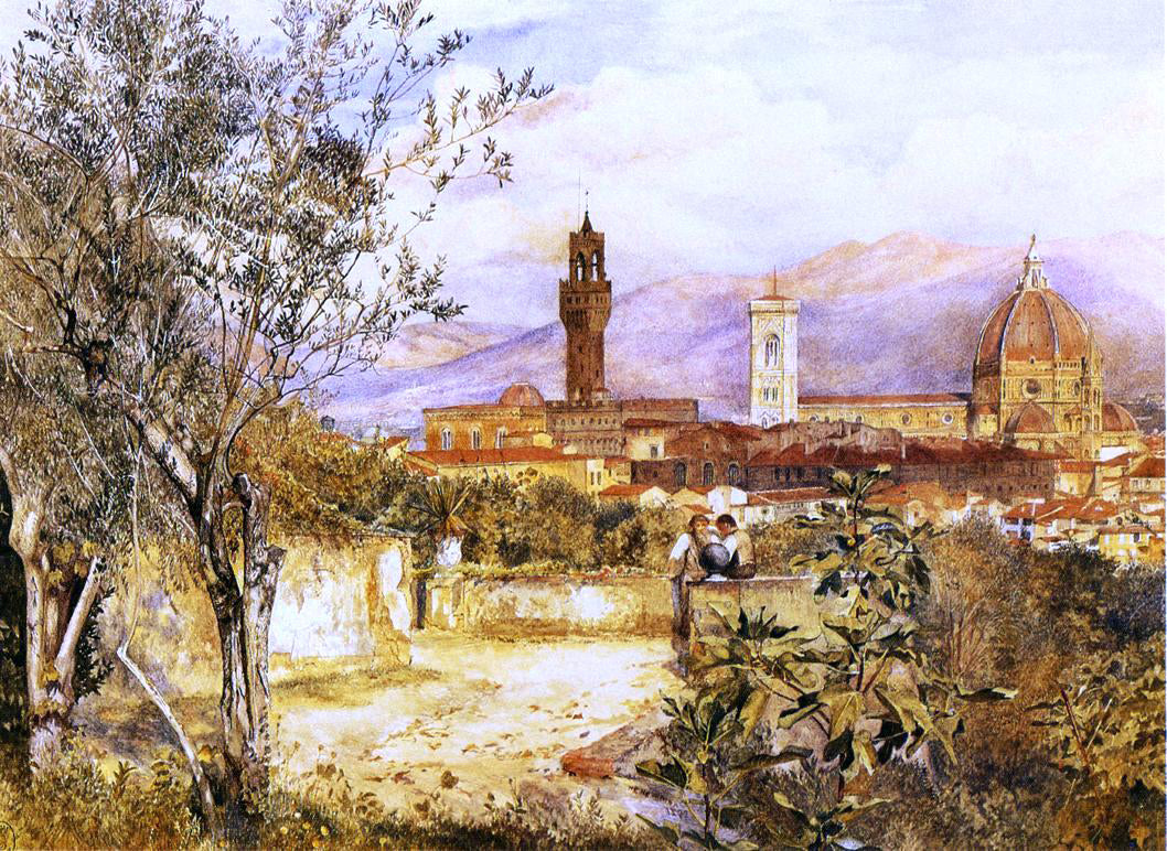 Henry Roderick Newman View of the Duomo fro the Mozzi Garden, Florence - Canvas Print