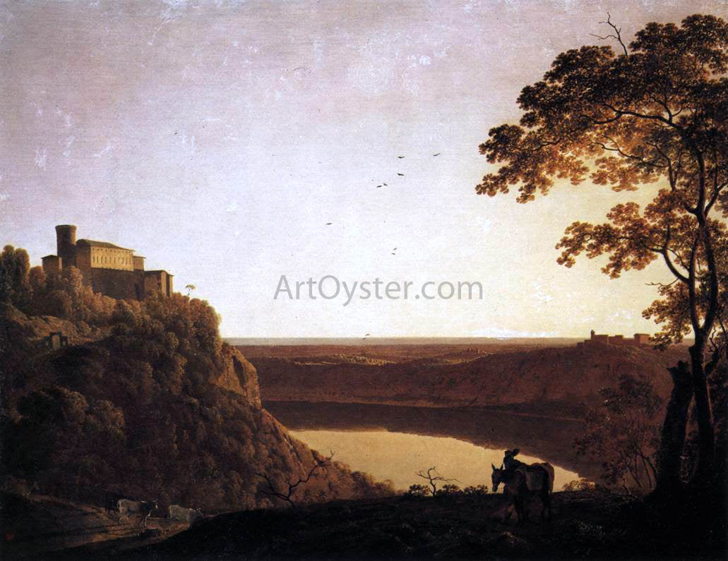 Joseph Wright View of the Lake of Nemi - Canvas Print