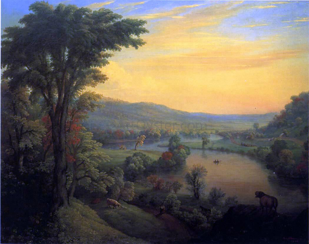 Manneville D Brown View of the Mohawk near Little Falls - Canvas Print