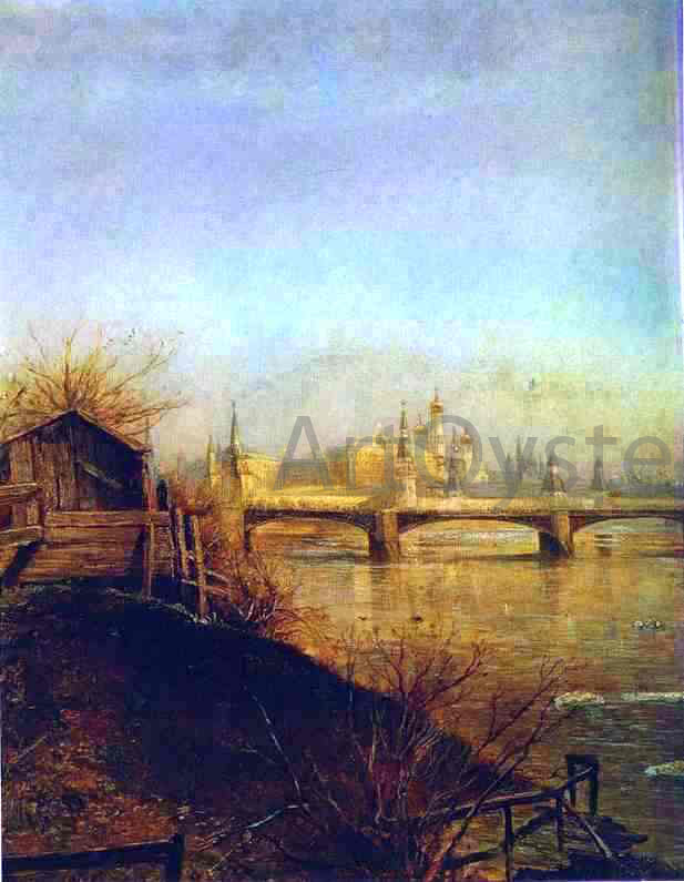 Alexei Kondratevich Savrasov View of the Moscow Kremlin, Spring - Canvas Print