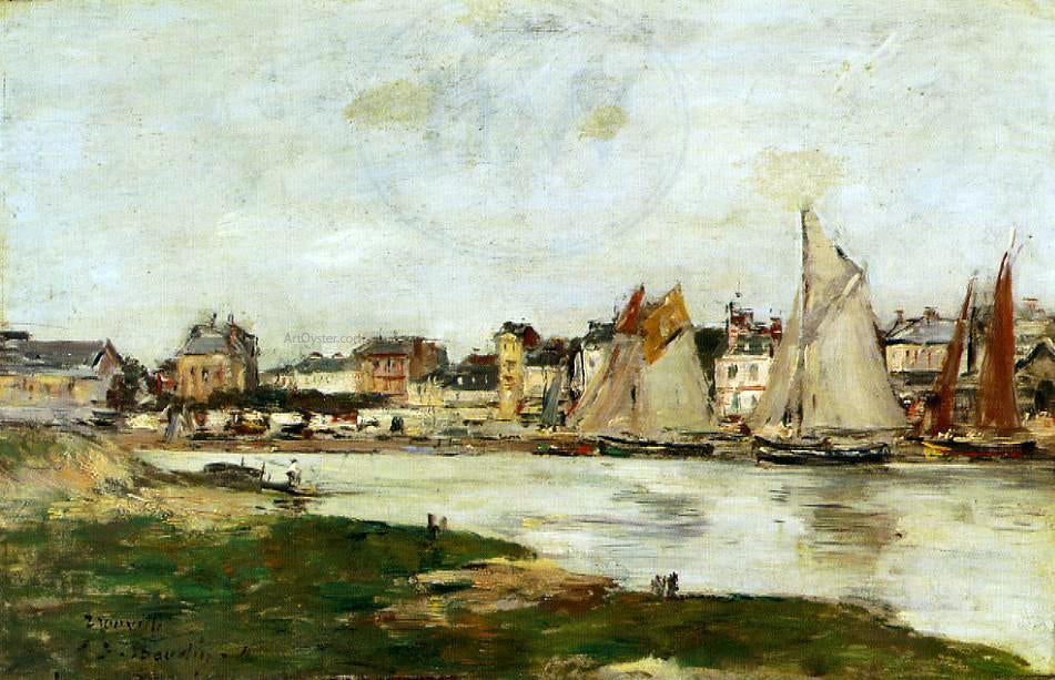 Eugene-Louis Boudin View of the Port of Trouville, High Tide - Canvas Print