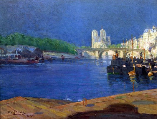 Henry Ossawa Tanner View of the Seine Looking toward Notre Dame - Canvas Print