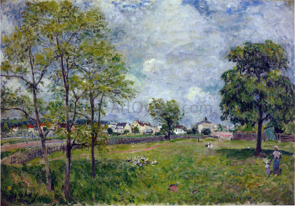 Alfred Sisley View of the Village - Canvas Print