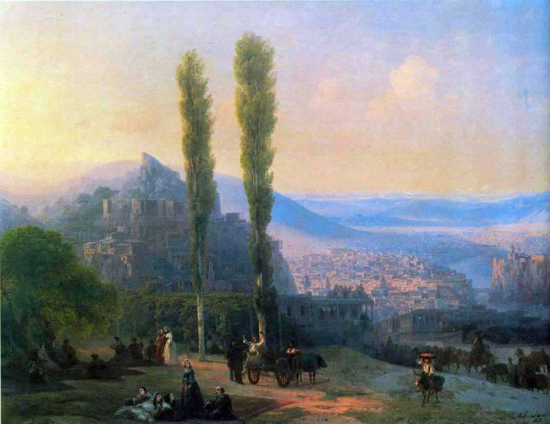 Ivan Constantinovich Aivazovsky View of Tiflis - Canvas Print