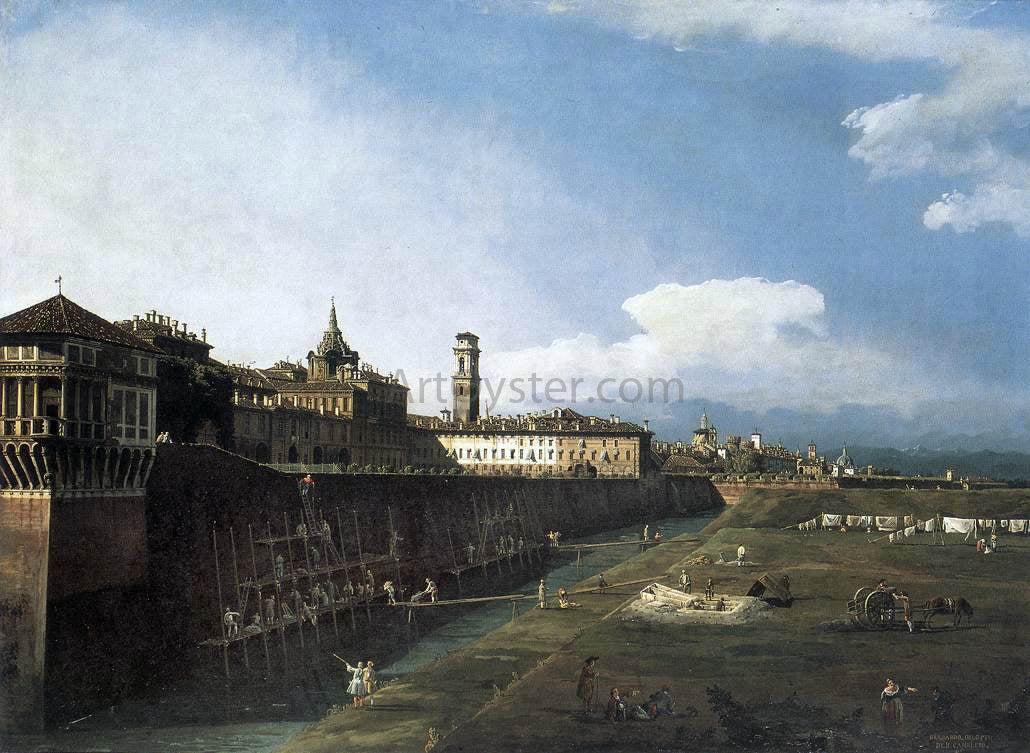 Bernardo Bellotto View of Turin near the Royal Palace - Canvas Print