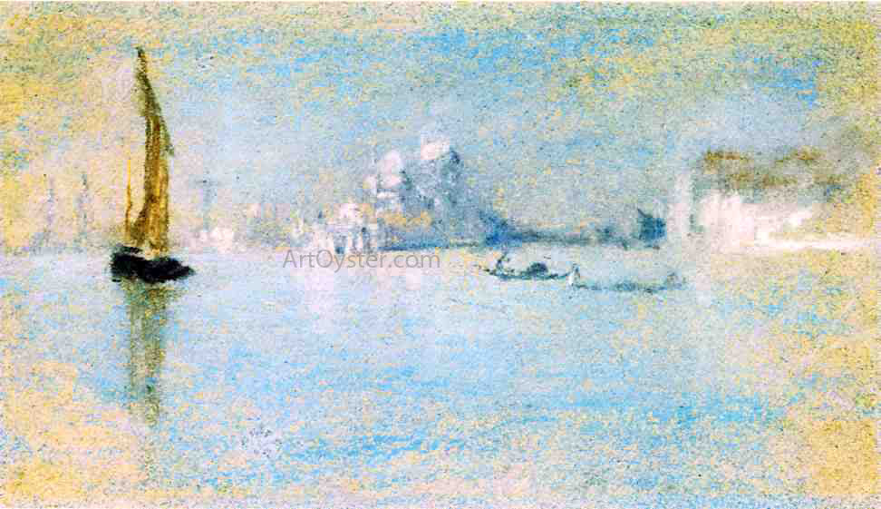 James McNeill Whistler View of Venice - Canvas Print