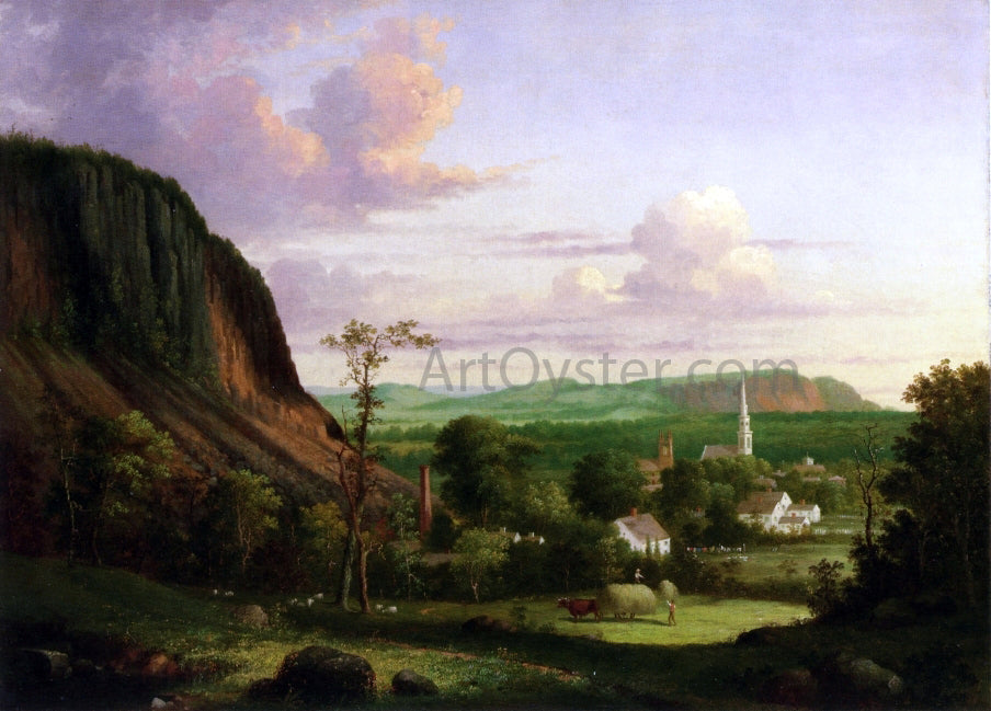 George Henry Durrie View of Westville - Canvas Print