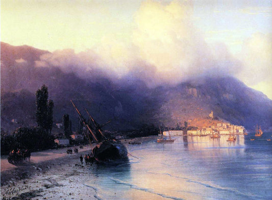 Ivan Constantinovich Aivazovsky View of Yalta (detail) - Canvas Print