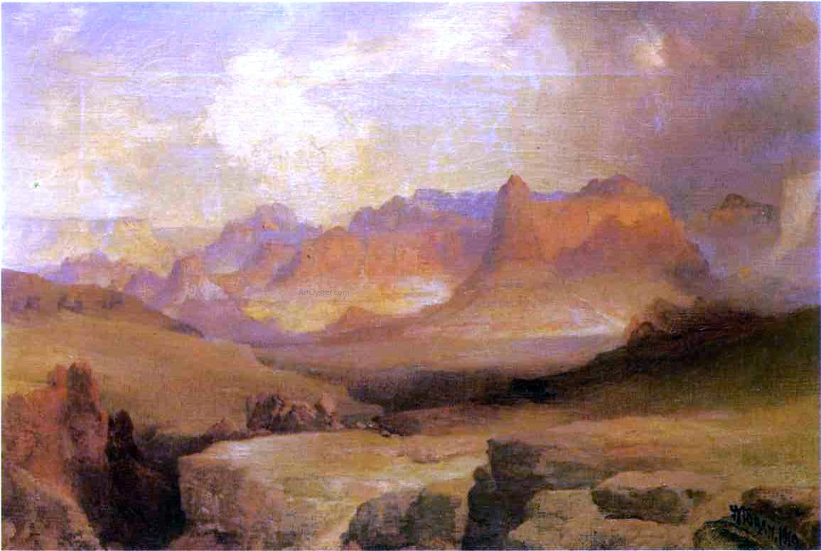 Thomas Moran View of Yosemite - Canvas Print