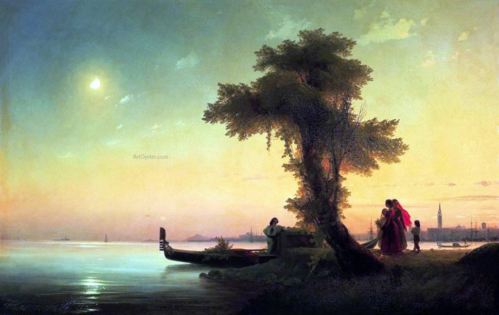 Ivan Constantinovich Aivazovsky View on Lagoon of Venice - Canvas Print