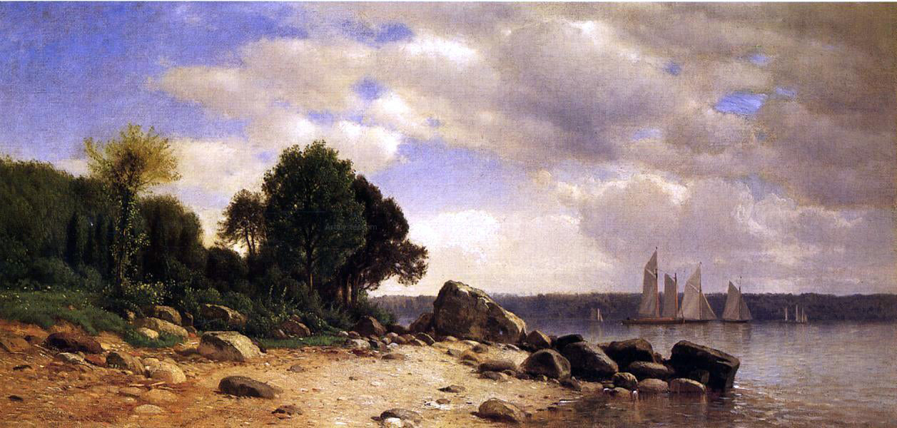 Jr. Samuel Colman View on the Hudson - Canvas Print
