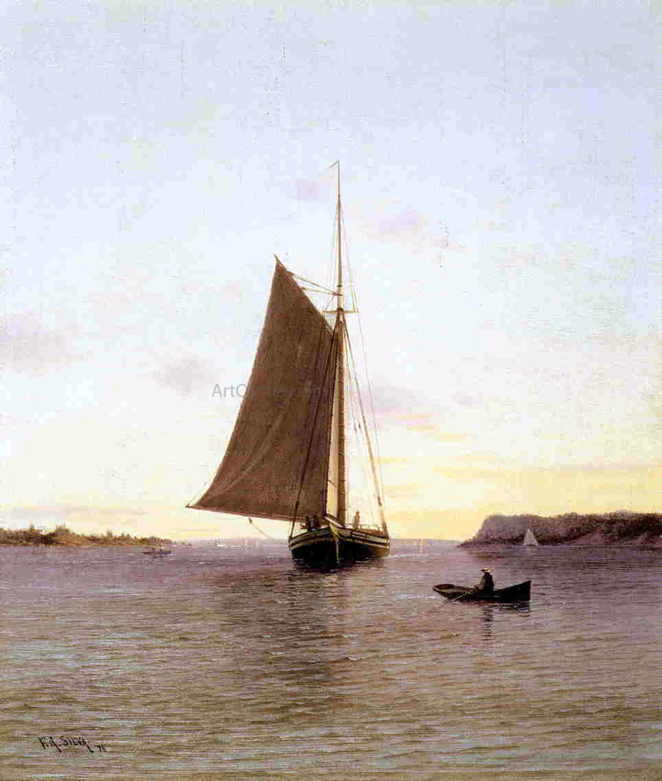 Francis A Silva View on the Hudson River - Canvas Print