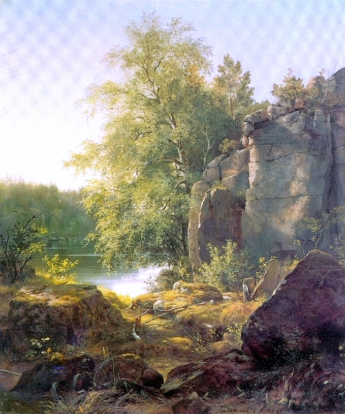 Ivan Ivanovich Shishkin View on the island Valaam (etude) - Canvas Print