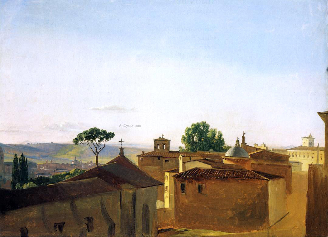 Simon Denis View on the Quirinal Hill, Rome - Canvas Print